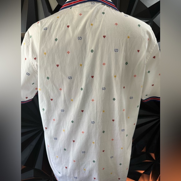 Gucci White Shirt with Multicolor Accents 50IT - Picture 4 of 15